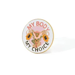 Medical Chest Needle Female Metal Personality Badge - Uterus Brooch Round - View 1