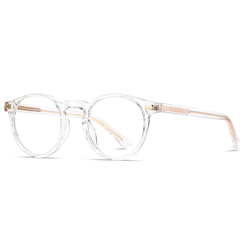 Retro Blue-light-blocking Glasses With TR90 Round Frames