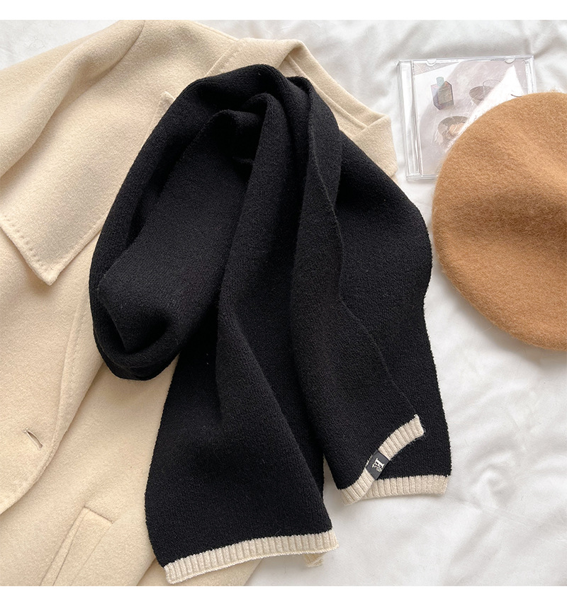 Title 13, Solid Color Knitted Wool Keep Warm Scarf