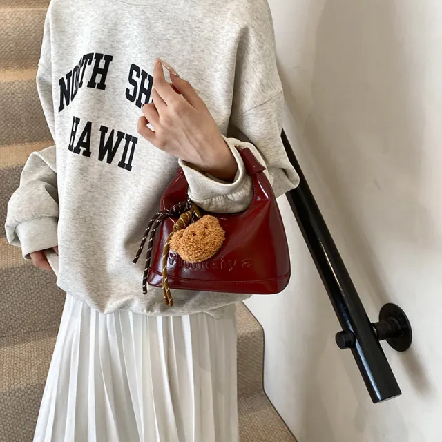 Casual Fashion Simple Special interest Design Commuting Dumpling Bag Red - Shop at LoveMi