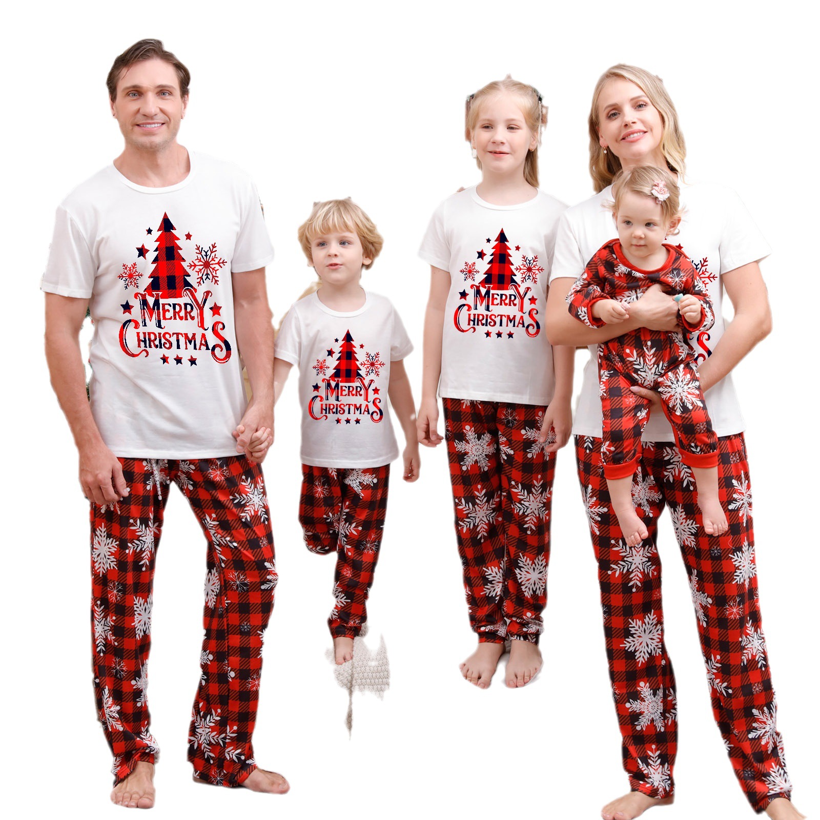 Christmas Parent-child Pajamas Suit Printed Homewear — foto 3