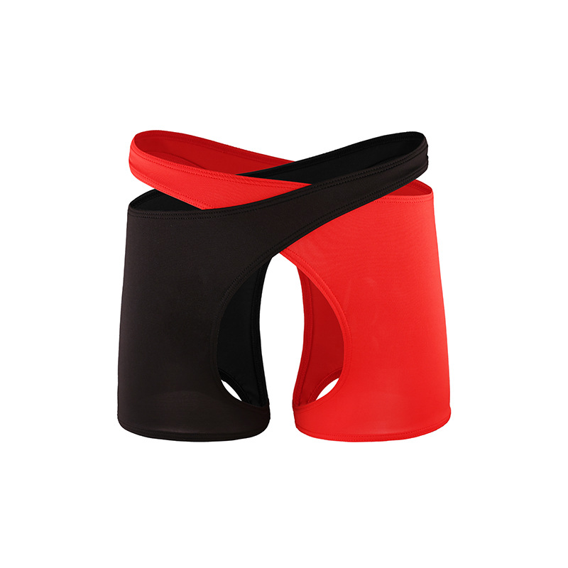 Mens Sexy Hollow-Out Lingerie Boxer Briefs