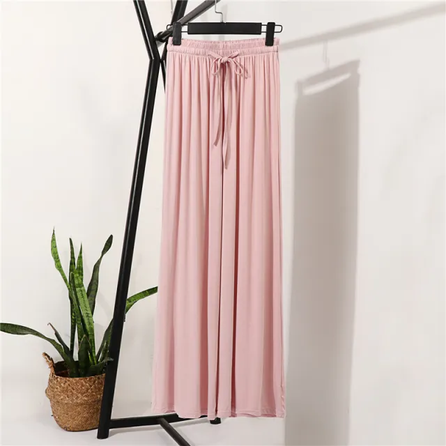 High Waist Cuprammonuium Loose Thin Casual Pants Pink - Shop at LoveMi