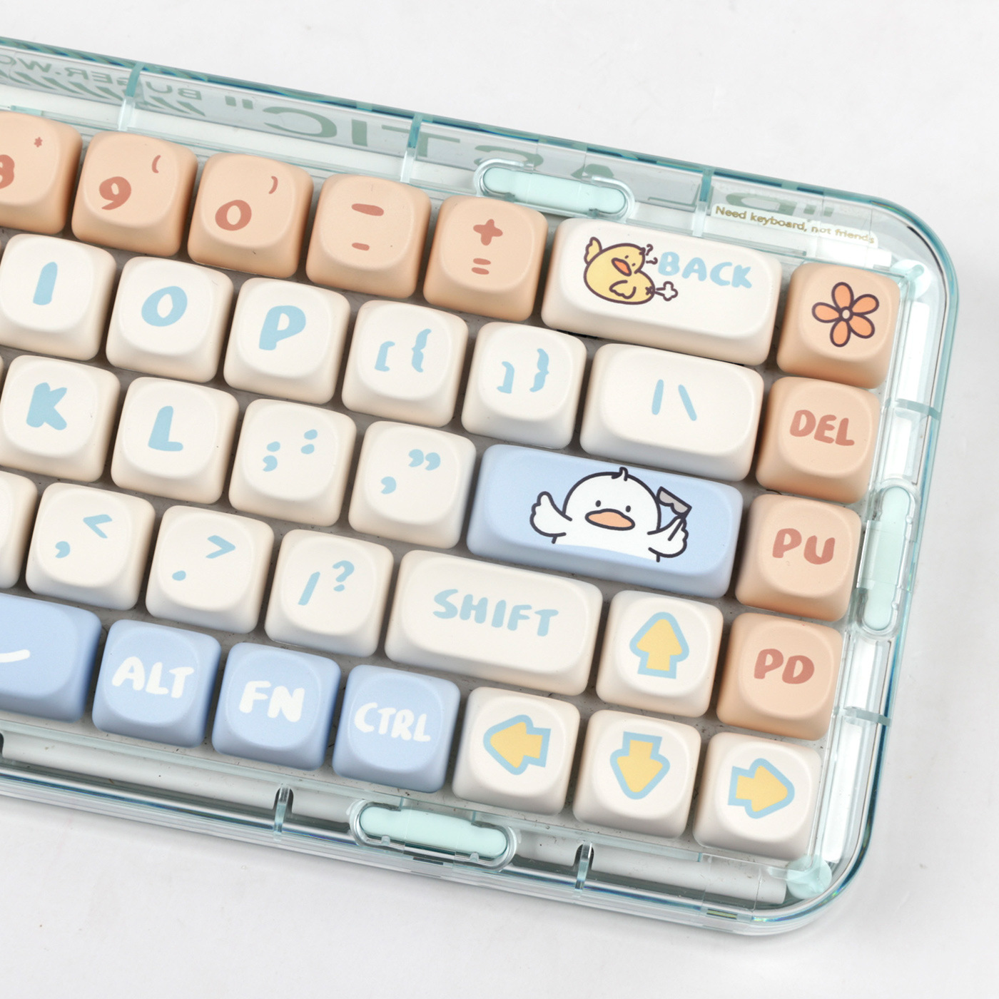 Cute Cartoon Boring Duck Mechanical Keyboard Keycaps