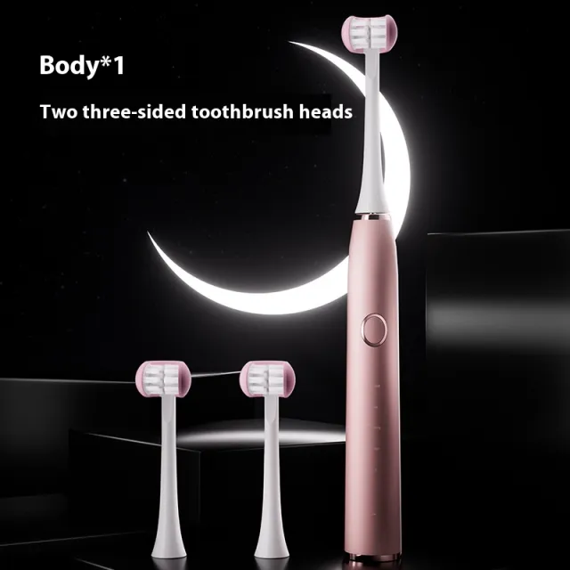 Deep Cleaning Electric Toothbrush Waterproof Fully Wrapped U shaped Pink - Shop at LoveMi