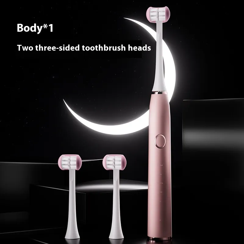 Deep Cleaning Electric Toothbrush Waterproof Fully Wrapped U-shaped - Pink