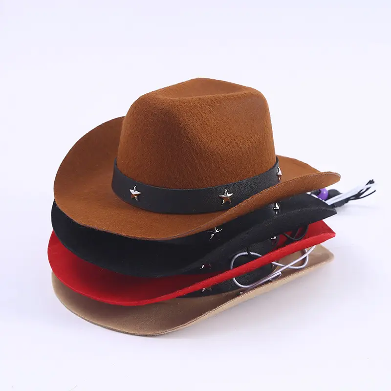 Polyester Woven Mini Hat Pet Decoration Western