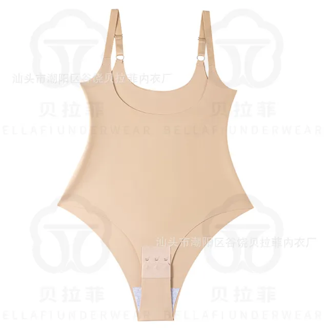 European And American Seamless Corset Women's Crotch Breasted Body Corset Skin Color M - Shop at LoveMi