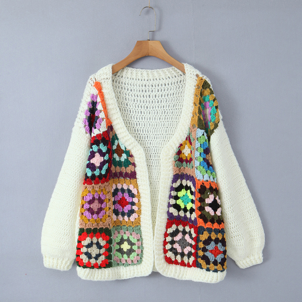 Women's Flower Stitching Loose Sweater