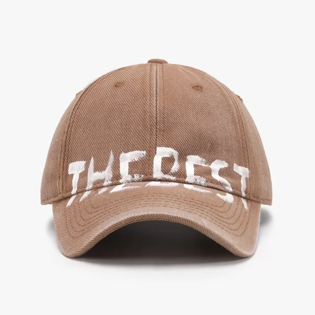Letter Graffiti Curved Brim Soft Top Baseball Cap Orange - Shop at LoveMi