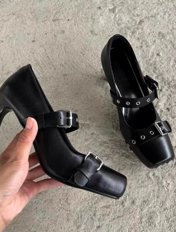 Cowhide Platform Heeled Shoes, picture 5 of 5