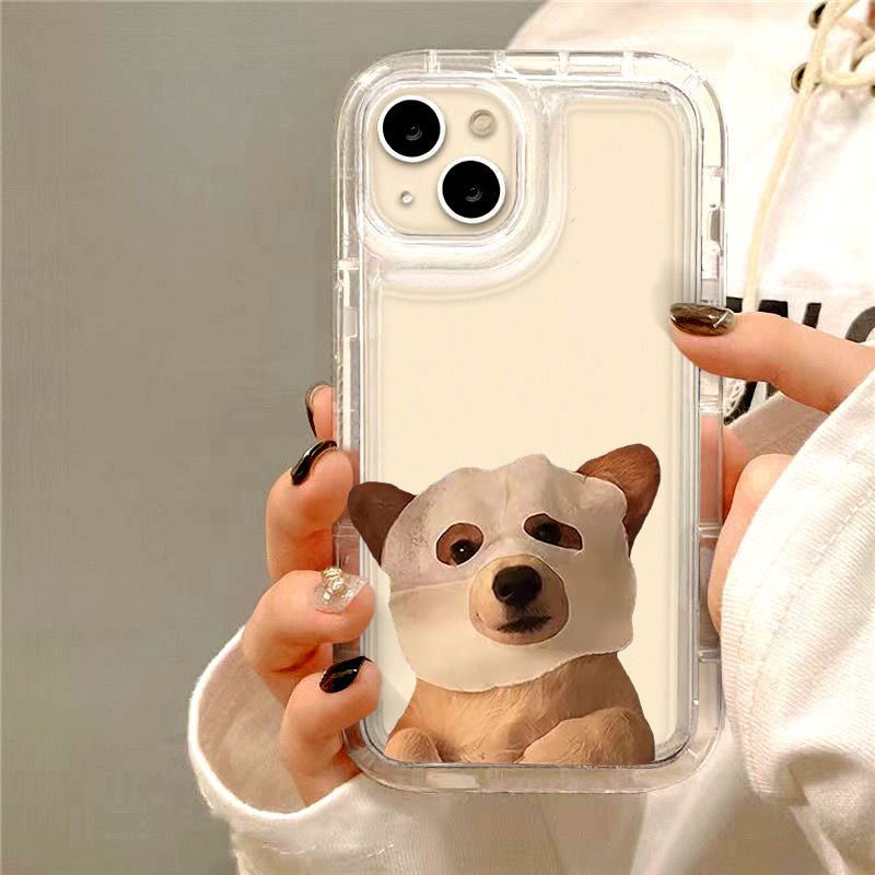 Cute Dog Themed Phone Case Transparent Air Bag Soft Case 5