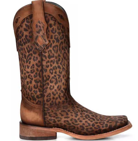 Leopard Print Mid-Calf Boots, picture 2 of 4