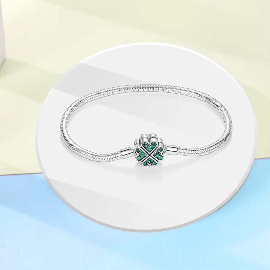 925-Silver-Plated Woven Heart Basic Bracelet Fashionable And Minimalist