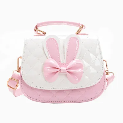 Girls Fashion Small Rabbit Ears Portable Princess Bag Pink - Shop at LoveMi
