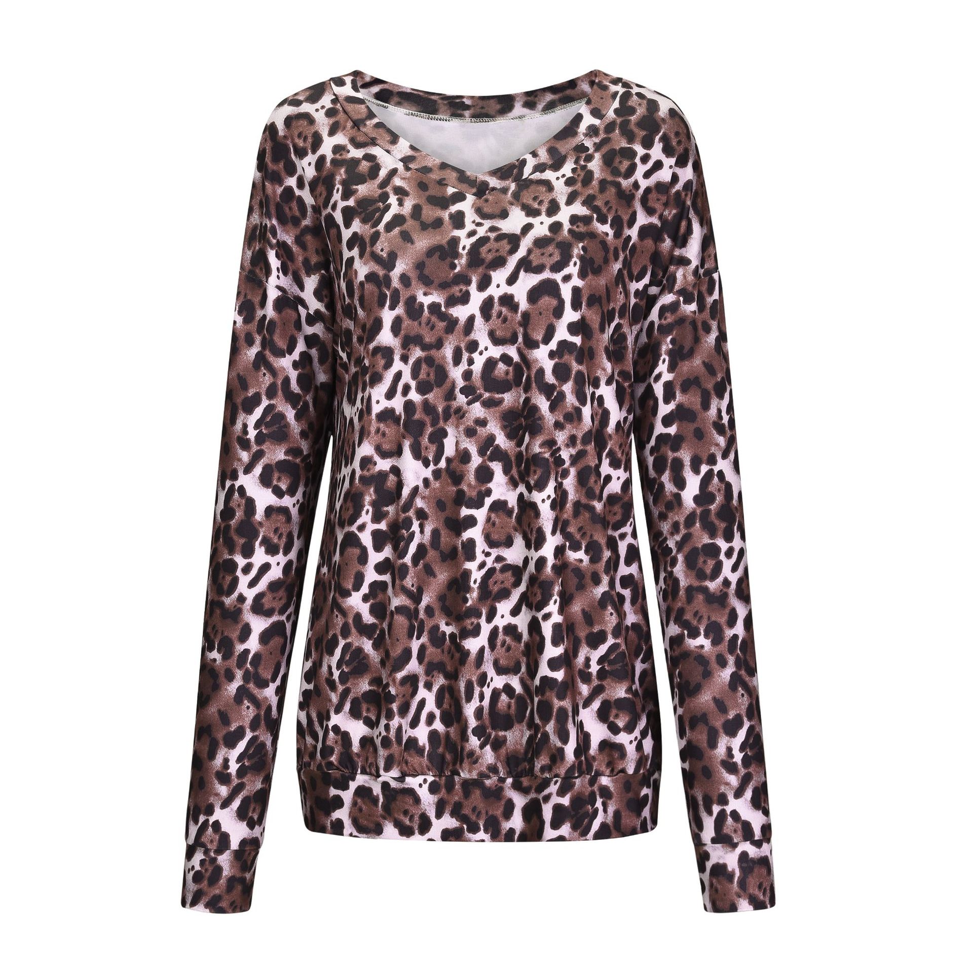 Title 9, Leopard print round neck long sleeves