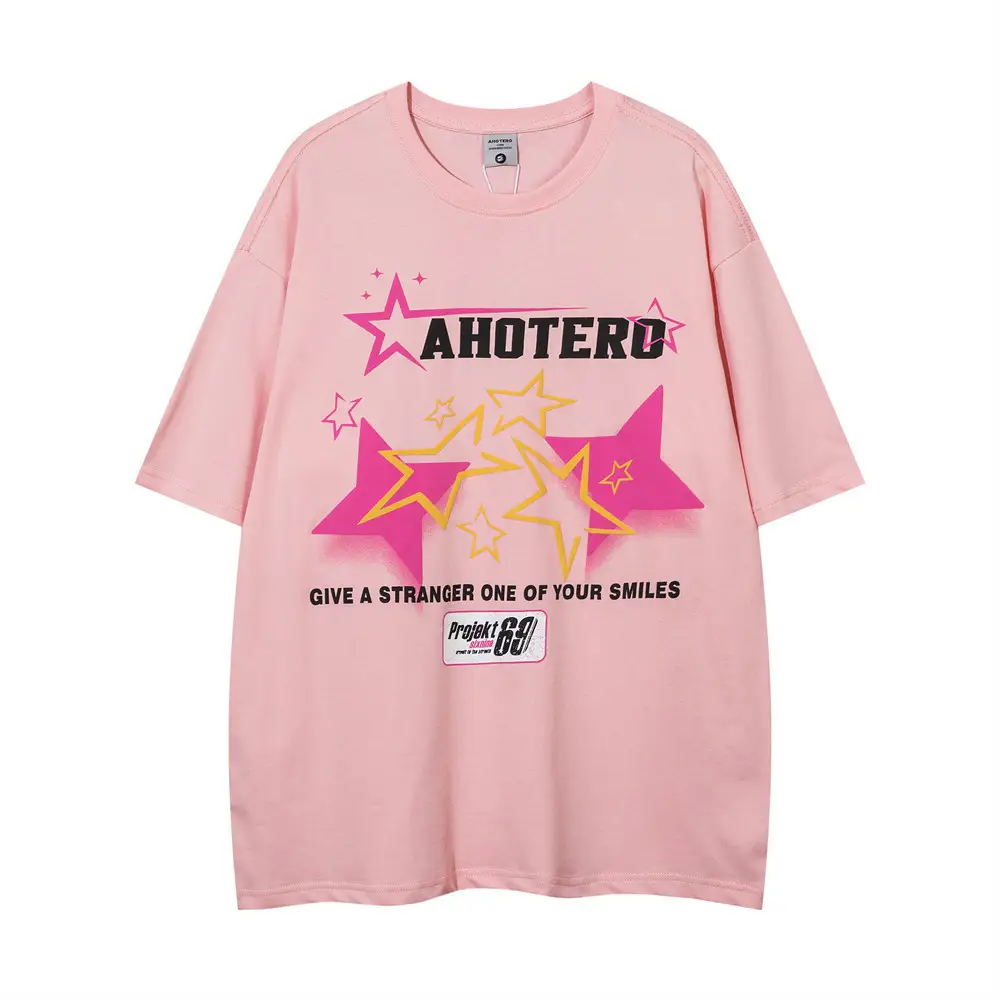 Creative Pentagram Printed Short Sleeve