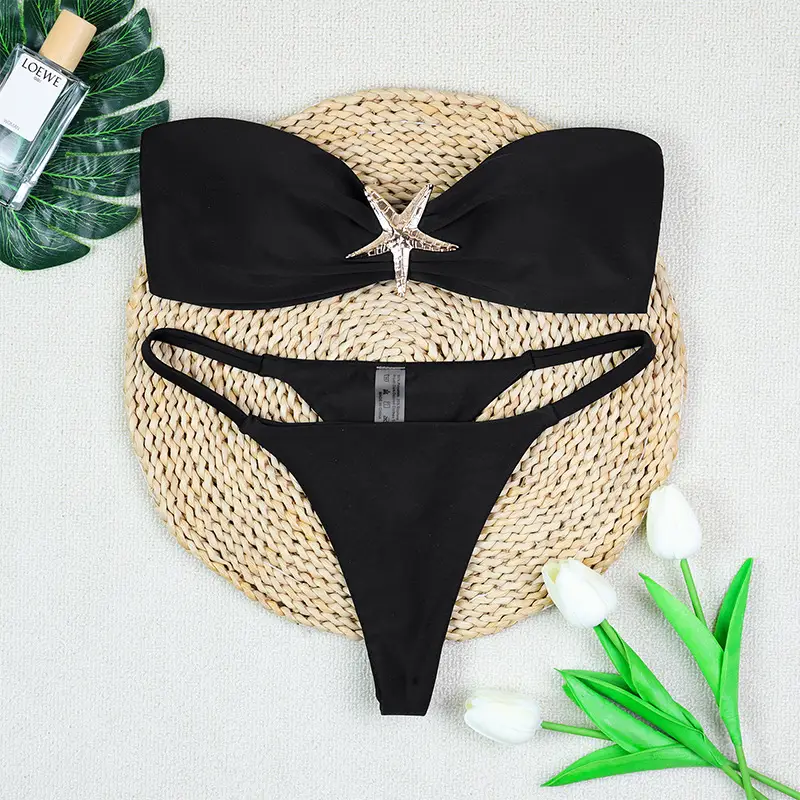 Tube Top Strap Sexy Backless Low Waist Bikini