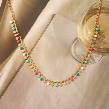 Colorful Oil Stainless Steel Necklace