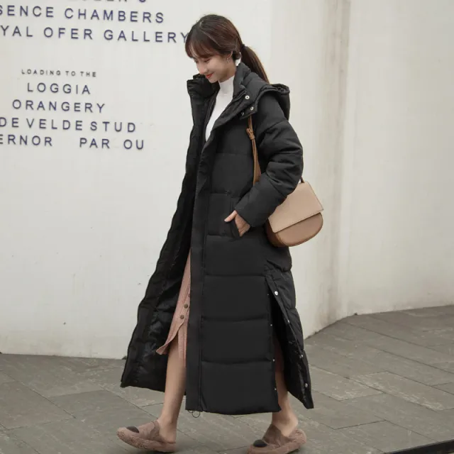 Winter Cotton Clothing Women's Extended Below The Knee Black - Shop at LoveMi