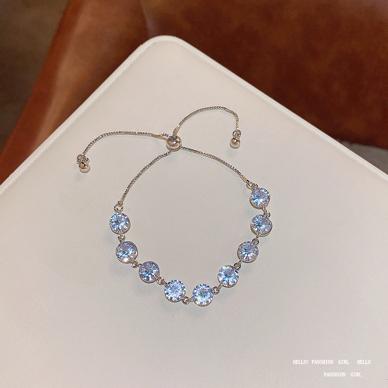 Pull-out Adjustable Refined Zircon Bracelet For Women