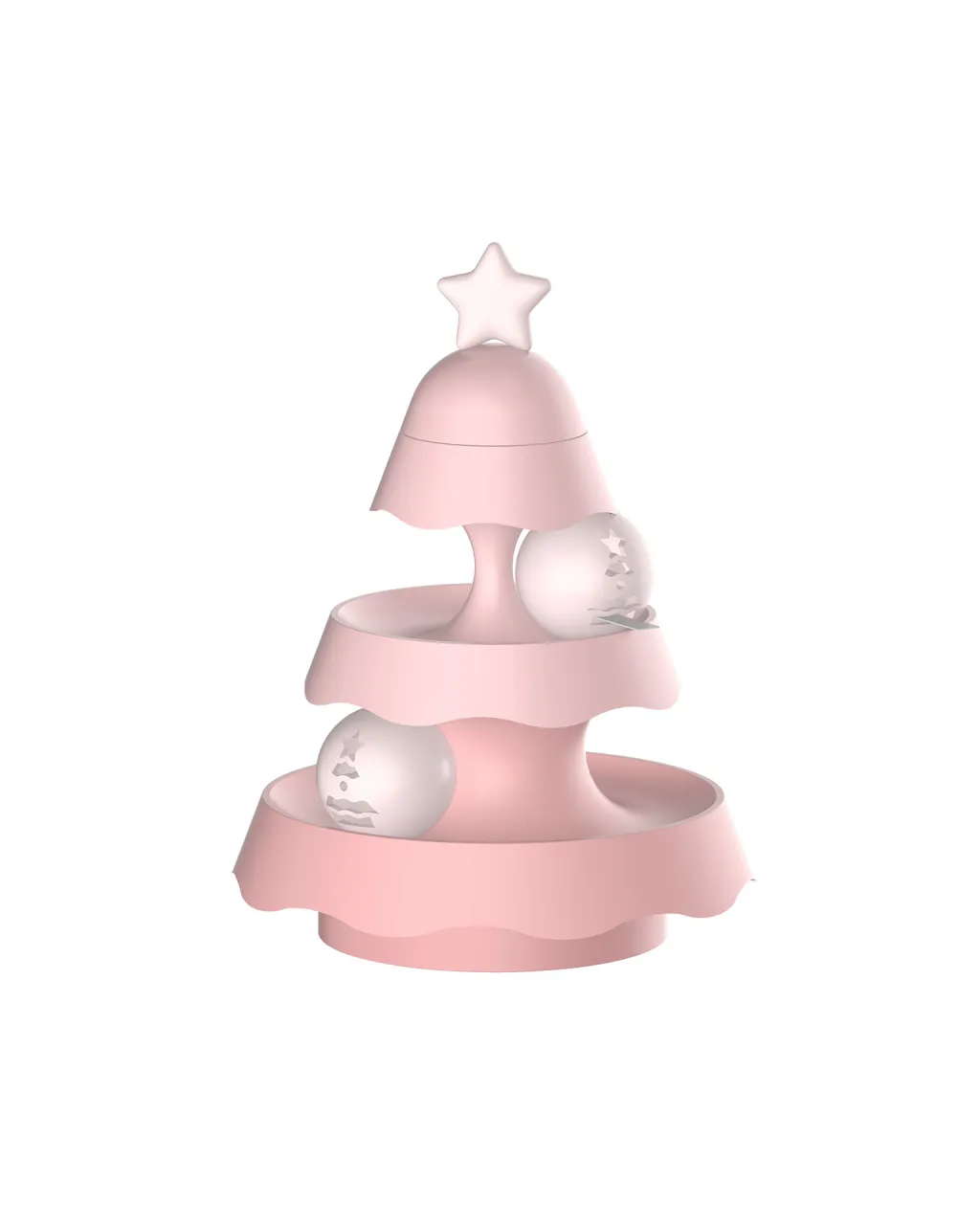 New Christmas Tree Mini Three-layer Track - Pink