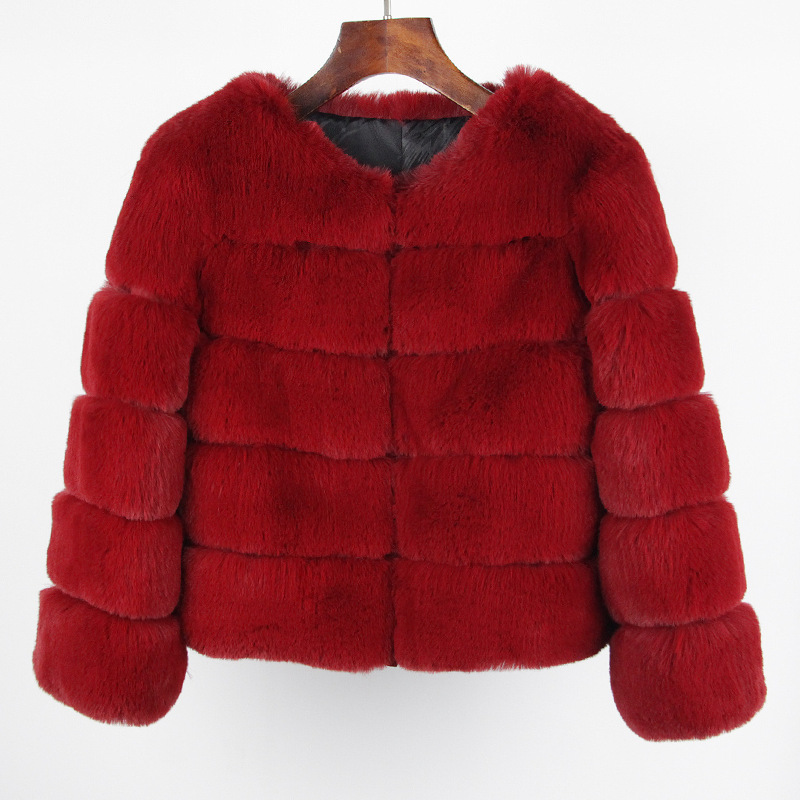 Women's Fox Faux Fur Coat Red - Shop at LoveMi