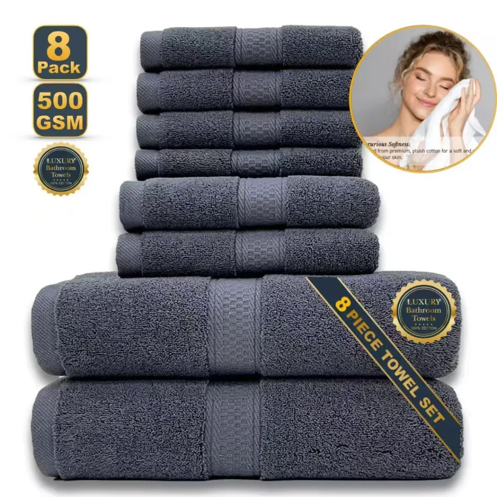 Pure Cotton Bath Towels Towel Bath - Grey