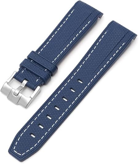 Dark Blue Strap White Line