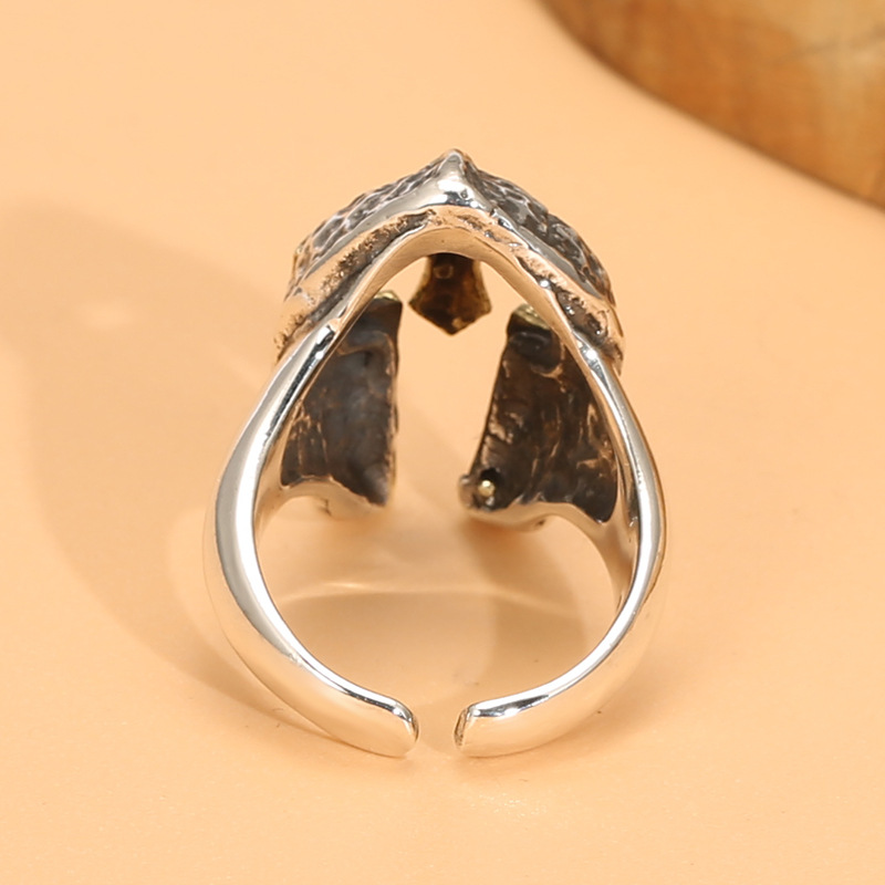 Hero Of Sparta Retro S925 Pure Mask Ring
