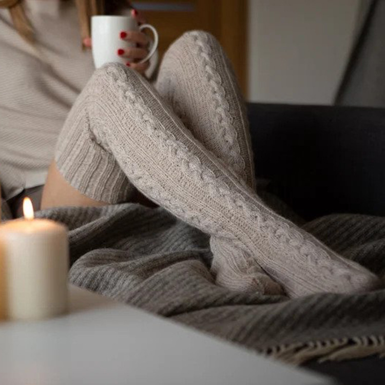 Autumn And Winter New Twist Bunching Socks Knitted Woolen