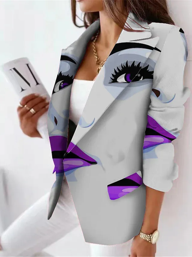 Design Sense Figures Pattern Suit Sense Casual Coat - G76Z512-Xl