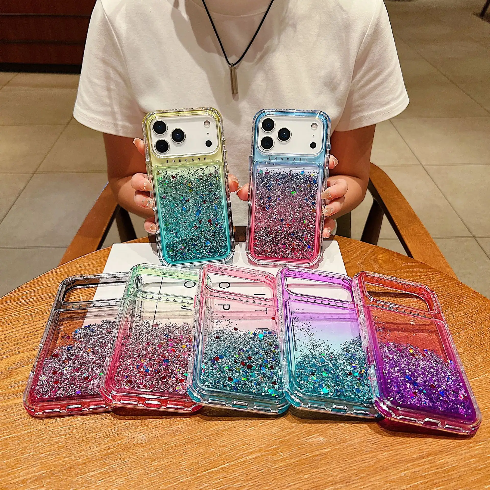 Phone Case Dream Gradient Three-in-one Drop-resistant