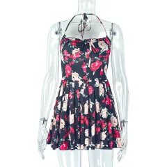 Fresh And Floral Women's Clothing Pleated Waist A-line Skirt - Floral - View 1