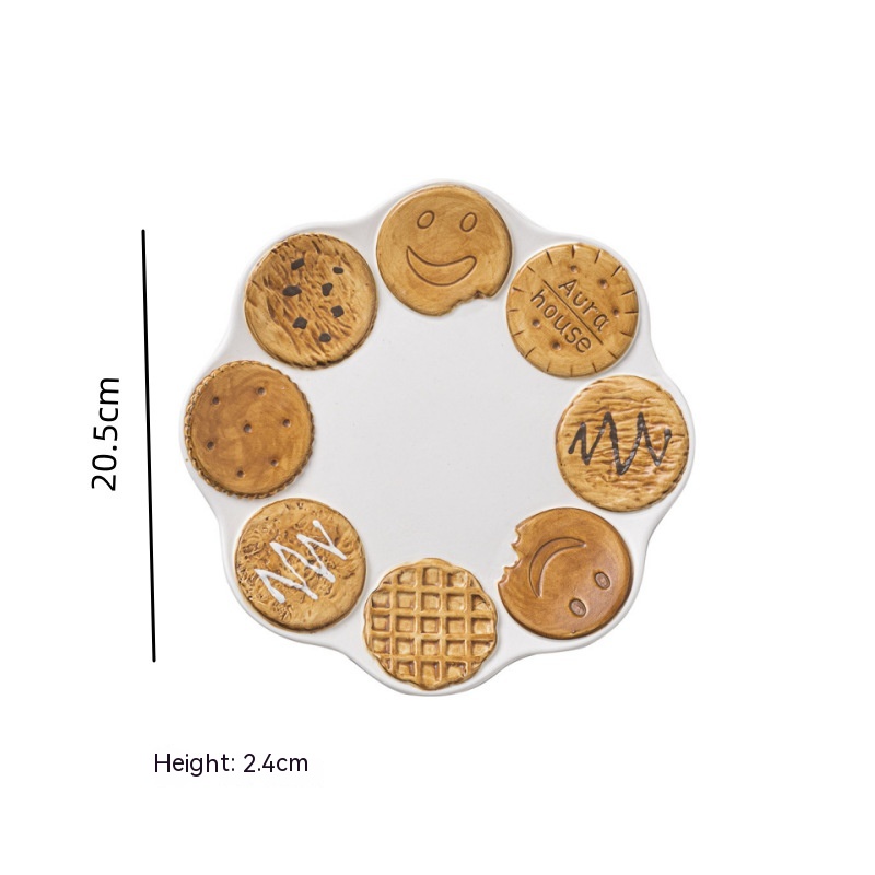 417 Brown Biscuit Plate