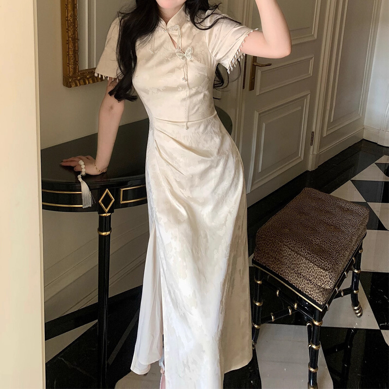 Elegant, Slimming Split Qipao Dress For Women