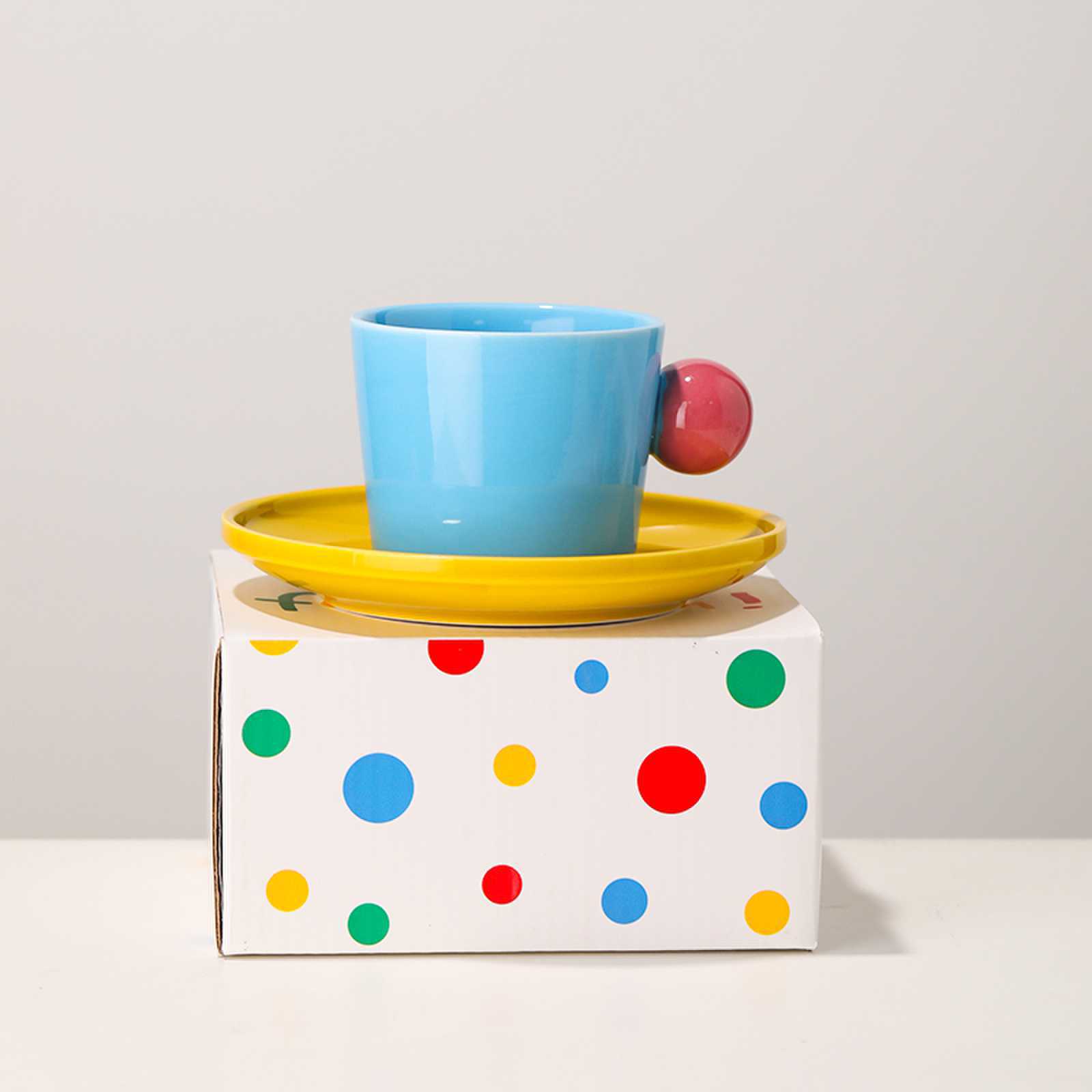 Ceramic Mug And Saucer Set For Coffee — foto 6