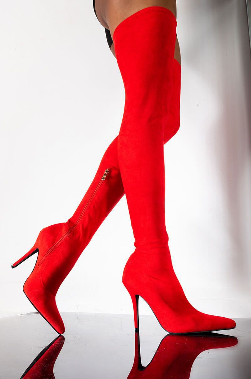 Suede Over-the-Knee Boots, picture 4 of 7