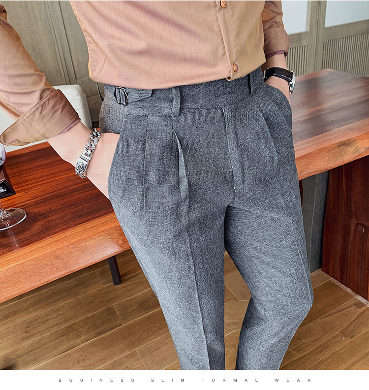 Title 5, Britse zakelijke slim-fit westernbroek voor heren