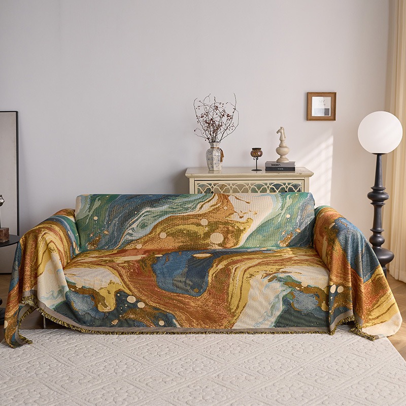 Four-season Universal Fully Enclosed Sofa Cover And Cushion Blanket