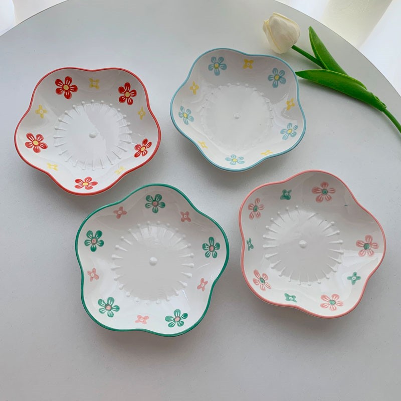 Household Dessert Plate 6-inch Ceramic Dried Fruit Tray