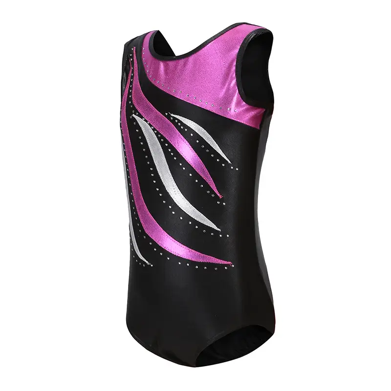 Childrens Diamond-Embroidered Patchwork Training Competition Vest Jumpsuit