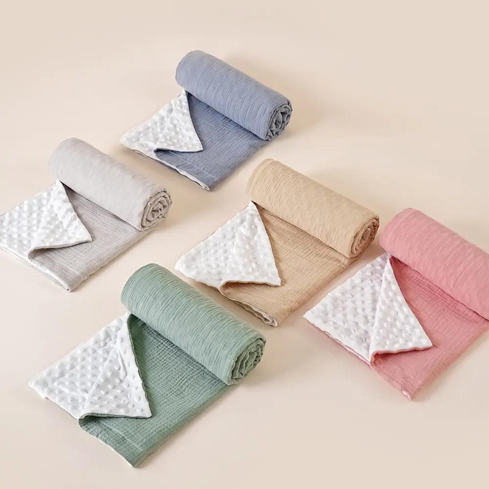 Crinkle Fabric Bean Bag Blanket Baby Swaddle