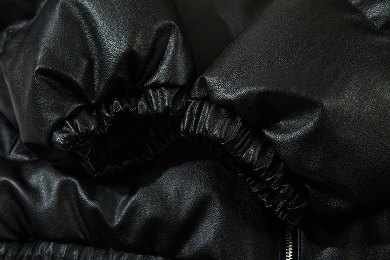 Retro Alphabet Veneer Embroidered Stand Collar Cotton-padded Coat