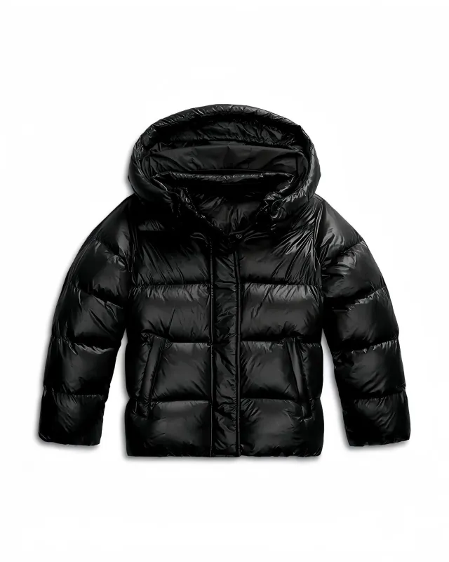 Women's Casual Hooded Cotton Jacket Puffer Black - Shop at LoveMi
