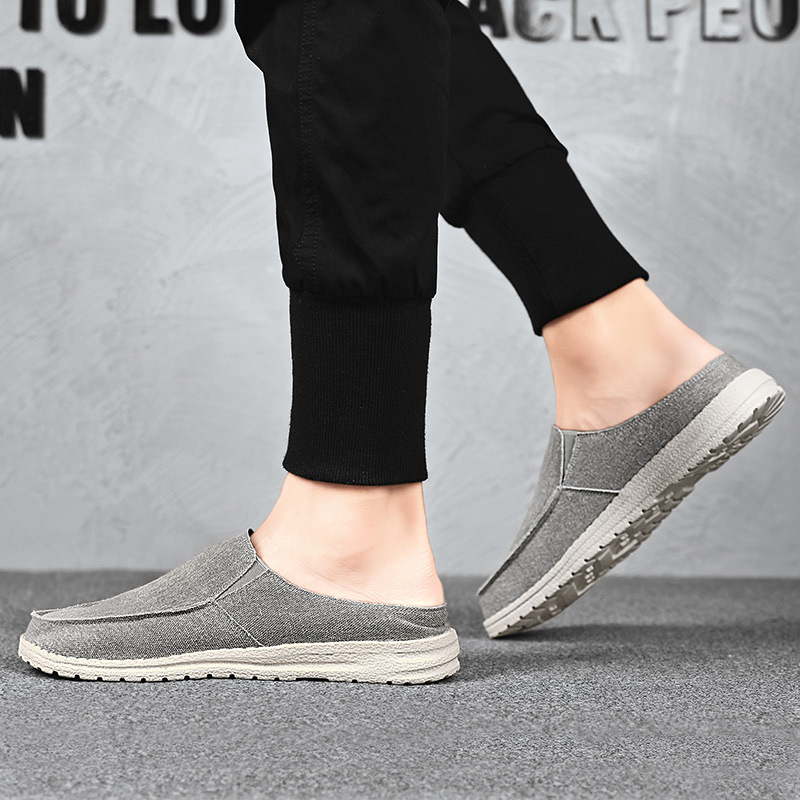 Plus-size Mens Summer Half-slippers Lightweight Breathable And Slip-on