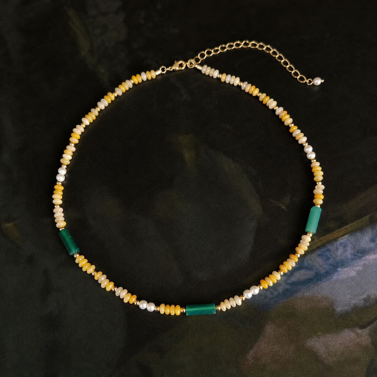Collier et bracelet polyvalents en perles de riz multicolores – Image 6