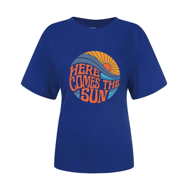 Printed Men's And Women's Loose Short sleeved T shirt Blue - Shop at LoveMi