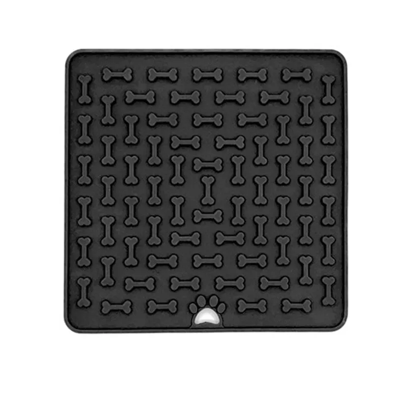 Silicone Licking Mat Dog Slow Food - Black
