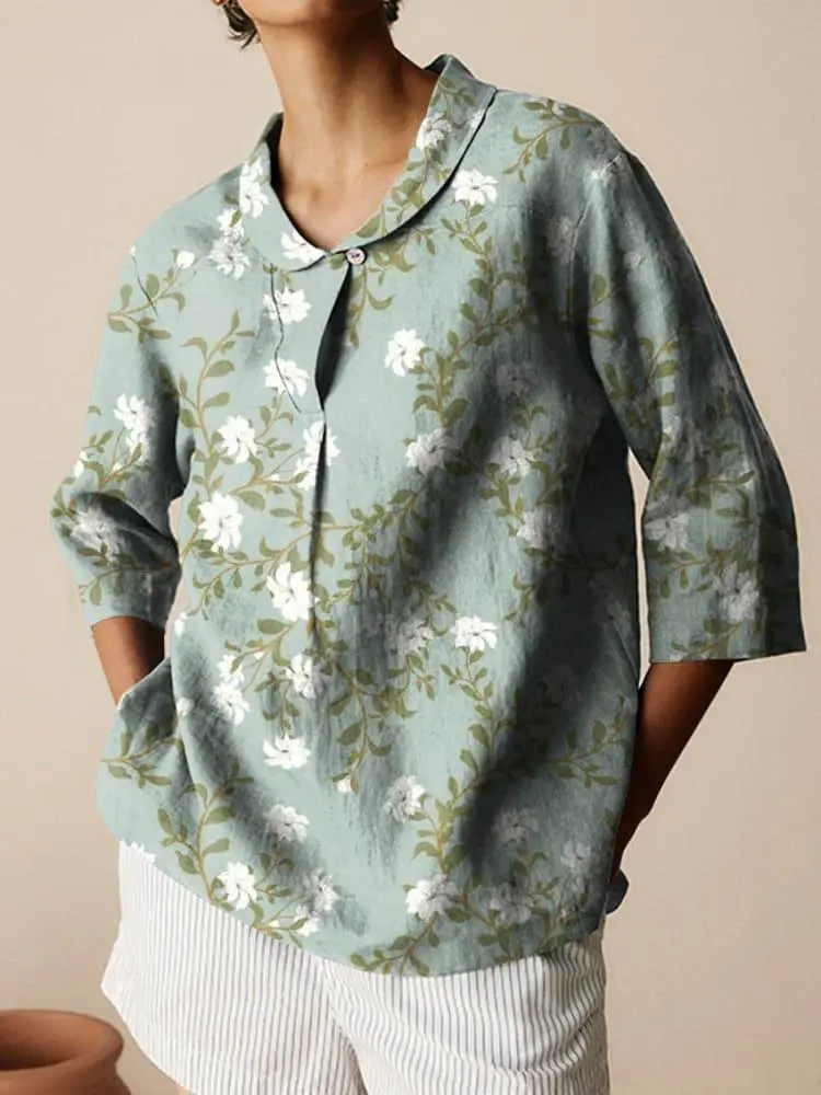 Autumn New Retro Slub Linen Shirt Casual - 20 Models-Xxxxl